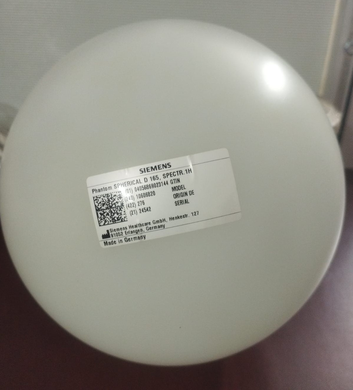 Siemens Phantom SPHERICAL D 165 10606820, 24542 | Brand New |
