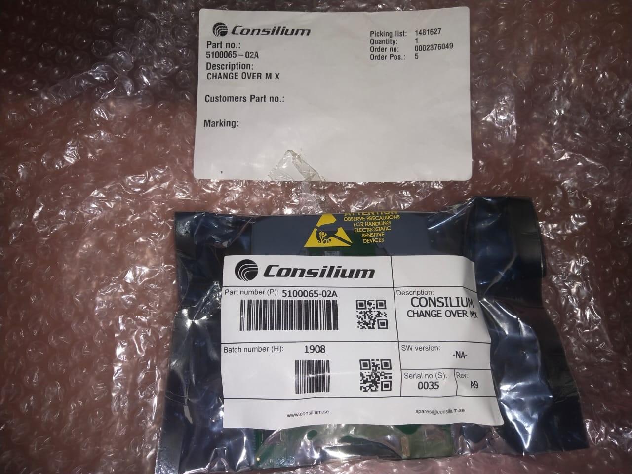 Consilium Change Over MX 5100065-02A | auto changeover switch | change over switch |  | Brand New |