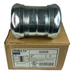 EMT Compression Coupling, 2", Steel, Concrete Tight | Brand New |